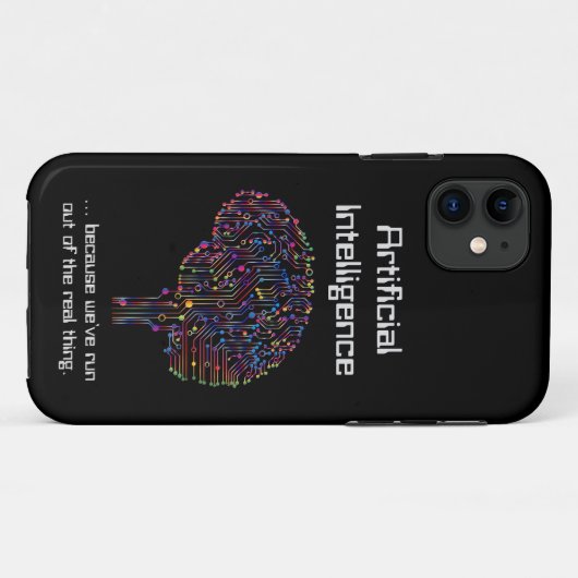 Kunstmatige intelligentie vs Real Thing Case-Mate iPhone Case (Achterkant (horizontaal))
