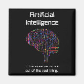 Kunstmatige intelligentie vs Real Thing Magneet (Voorkant)