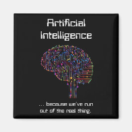 Kunstmatige intelligentie vs Real Thing Magneet