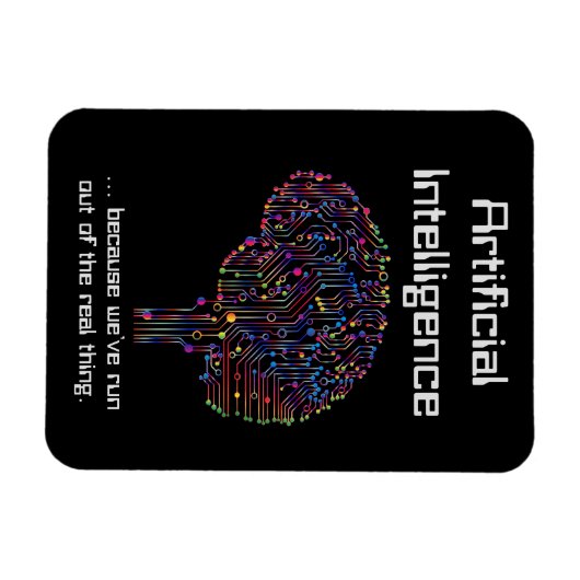 Kunstmatige intelligentie vs Real Thing Magneet (Horizontaal)