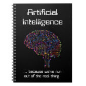 Kunstmatige intelligentie vs Real Thing Notitieboek (Voorkant)