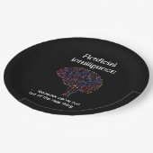 Kunstmatige intelligentie vs Real Thing Papieren Bordje (Gekanteld)