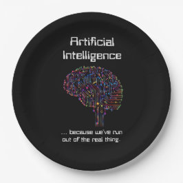 Kunstmatige intelligentie vs Real Thing Papieren Bordje