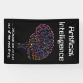 Kunstmatige intelligentie vs Real Thing Spandoek (Horizontaal)