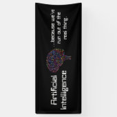 Kunstmatige intelligentie vs Real Thing Spandoek (Verticaal)