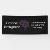 Kunstmatige intelligentie vs Real Thing Spandoek (Horizontaal)