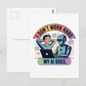 Kunstmatige intelligentie werkt slimmer briefkaart (Voorkant / Achterkant)