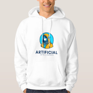 Kunstmatige Intelligentie Witte Hoodie voor Heren