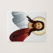 Kunstmatige intelligentiekunst van Jezus met wapen Legpuzzel (Horizontaal)
