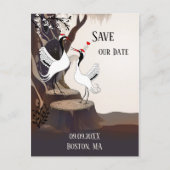 Kunstmatige Japanse kranen sparen het Briefkaart v (Voorkant)