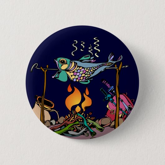 Kunstmatige kampvuur ronde button 5,7 cm (Voorkant)