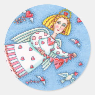 KUNSTMATIGE, KAT- EN VLIEGTUIGHARTEN RONDE STICKER