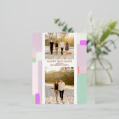 Kunstmatige kerstfeestdag Foto Folie Wenskaart Folie Feestdagen Briefkaart (Staand Voorkant)