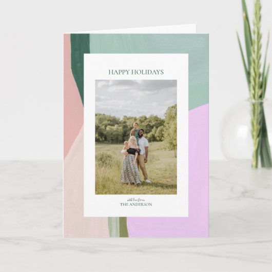 Kunstmatige kerstfeestdag Foto Wenskaart Feestdagen Kaart (Voorkant)