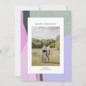 Kunstmatige kerstfeestdag Foto Wenskaart Feestdagenkaart (Voorkant)