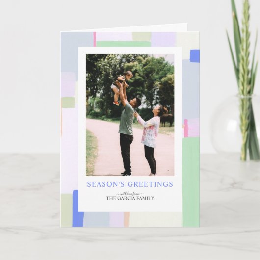 Kunstmatige kerstfeestdag fotokaart feestdagen kaart (Voorkant)