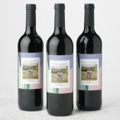 Kunstmatige kerstfeestdag Gift Photo Wine Label Wijn Etiket (Flessen)