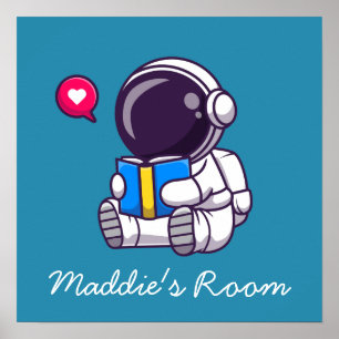 Kunstmatige kinder kamer in een boek poster