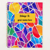Kunstmatige kleurrijke abstracte geometrische gepe planner (Voorkant)