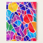 Kunstmatige kleurrijke abstracte geometrische gepe planner (Achterkant)