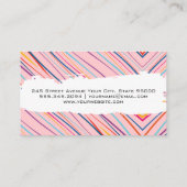 Kunstmatige kleurrijke Abstracte lijnen Visitekaartje (Achterkant)