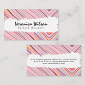 Kunstmatige kleurrijke Abstracte lijnen Visitekaartje (Voorkant / Achterkant)