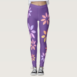 Kunstmatige kleurrijke Floral Pattern oefent Leggi Leggings