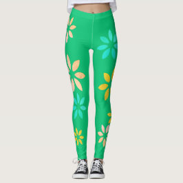 Kunstmatige kleurrijke Floral Pattern oefent Leggi Leggings