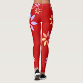 Kunstmatige kleurrijke Floral Pattern oefent Leggi Leggings (Achterkant)