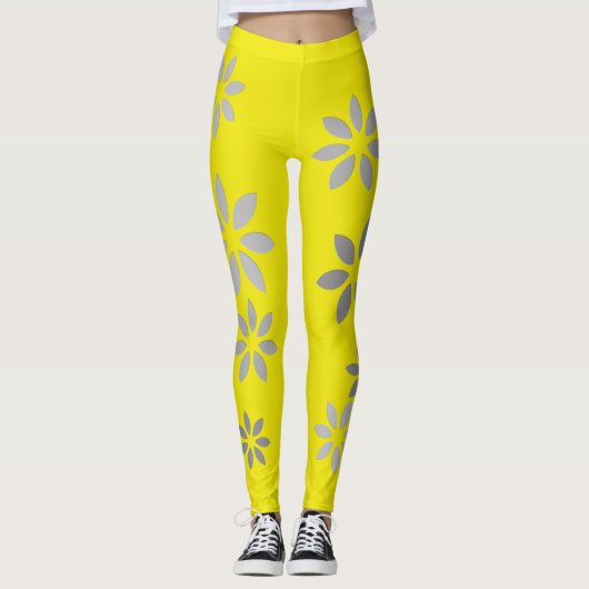 Kunstmatige kleurrijke Floral Pattern oefent Leggi Leggings (Voorkant)
