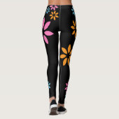 Kunstmatige kleurrijke Floral Pattern oefent Leggi Leggings (Achterkant)