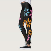 Kunstmatige kleurrijke Floral Pattern oefent Leggi Leggings (Links)