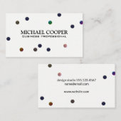 Kunstmatige kleurrijke getextureerde bollen visitekaartje (Voorkant / Achterkant)