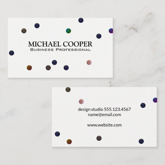 Kunstmatige kleurrijke getextureerde bollen visitekaartje (Voorkant / Achterkant)