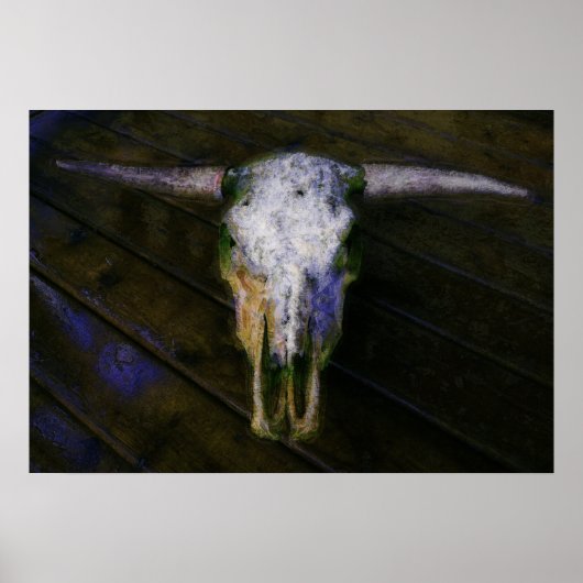 Kunstmatige Koe Schuif met Poster van paarden (Voorkant)