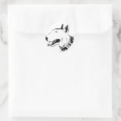 Kunstmatige koerierdrager Hondenras Design Ronde Sticker (Tas)