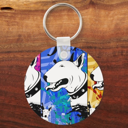 Kunstmatige koerierdrager Hondenras Design Sleutelhanger (Voorkant)