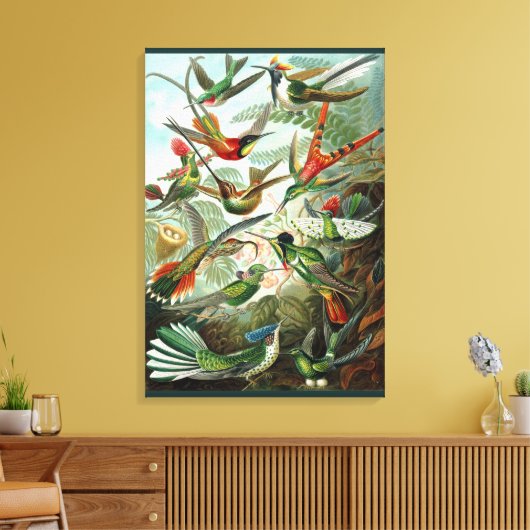 Kunstmatige kolibrie - Kunstvormen van Natuur Canvas Afdruk (Insitu (Woonkamer))