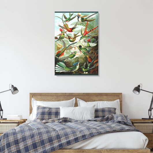 Kunstmatige kolibrie - Kunstvormen van Natuur Canvas Afdruk (Insitu (Slaapkamer))