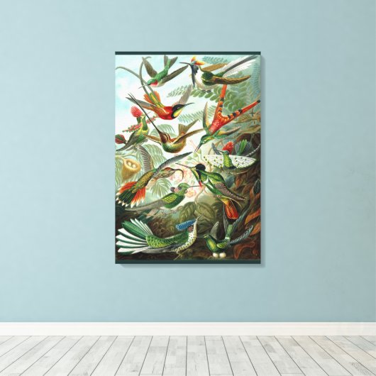 Kunstmatige kolibrie - Kunstvormen van Natuur Canvas Afdruk (Insitu (Houten vloer))