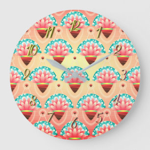 Kunstmatige koraalroze bloem grote klok