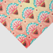 Kunstmatige koraalroze bloem tissuepapier (Detail)