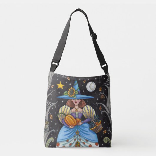 KUNSTMATIGE KUNST IN SPOOKY-BOSSEN, ZWARTE KAT EN CROSSBODY TAS (Voorkant)