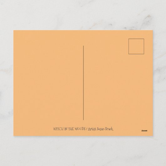 KUNSTMATIGE KUNST IN SPOOKY-BOSSEN, ZWARTE KAT EN  FEESTDAGENKAART (Achterkant)