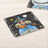 KUNSTMATIGE KUNST IN SPOOKY-BOSSEN, ZWARTE KAT EN KARTONNEN ONDERZETTERS (Schuin)