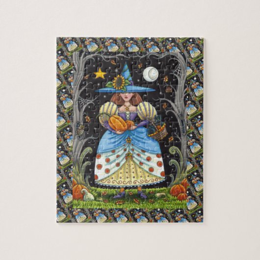 KUNSTMATIGE KUNST IN SPOOKY-BOSSEN, ZWARTE KAT EN  LEGPUZZEL (Verticaal)