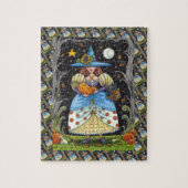 KUNSTMATIGE KUNST IN SPOOKY-BOSSEN, ZWARTE KAT EN  LEGPUZZEL (Verticaal)