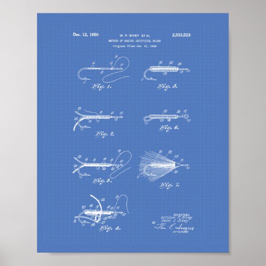 Kunstmatige kunst van 1950 - blauwdruk poster (Voorkant)