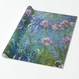 Kunstmatige kunstbloemen van Monet Cadeaupapier