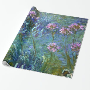 Kunstmatige kunstbloemen van Monet Cadeaupapier